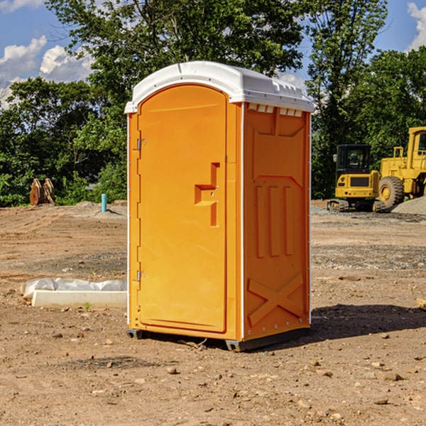 how often are the portable restrooms cleaned and serviced during a rental period in Elkins